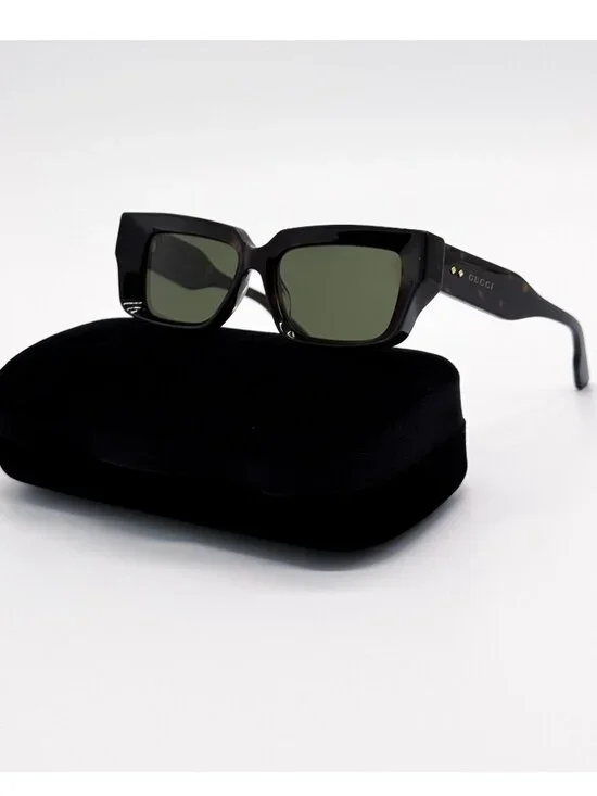 New Gucci Havana Green Unisex Sunglasses GG1529S 002