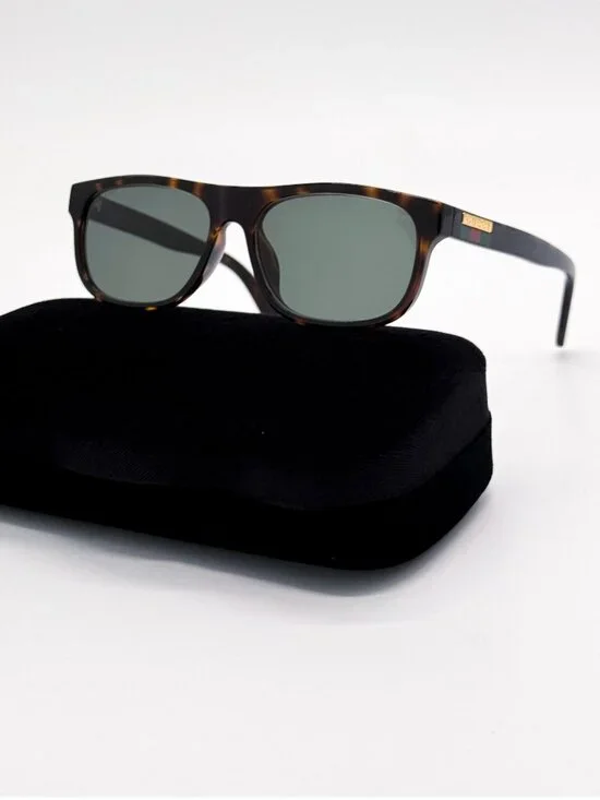 New Gucci Havana Green Men Sunglasses GG0770SA 003