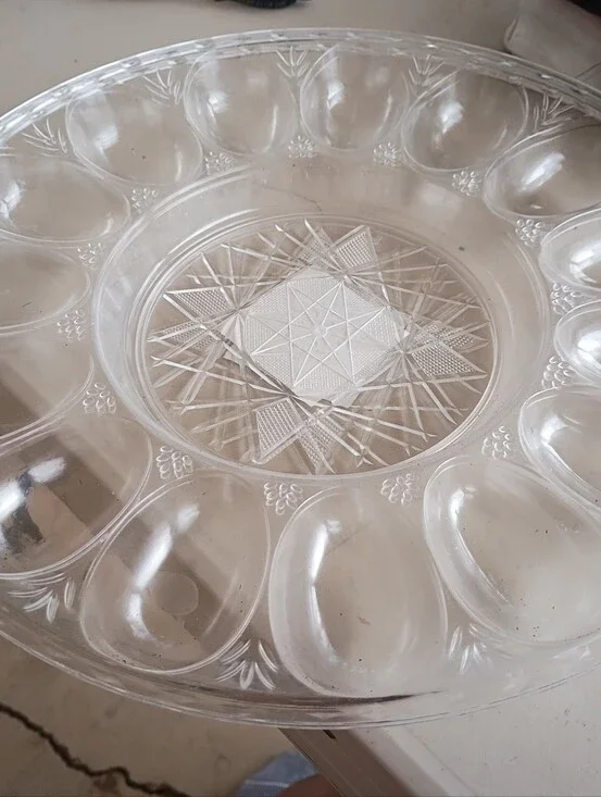 Clear Plastic Deviled Egg Serving Platter