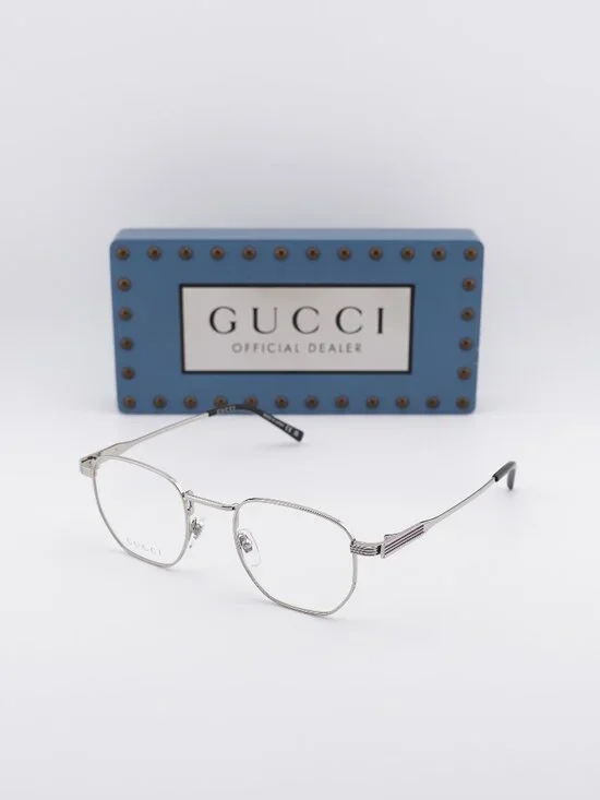 Gucci GG1878O 003 Square Eyeglasses 49mm - Silver