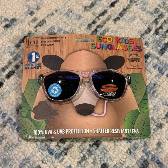 Kids Eco Sunglasses - Clear Frames and Black