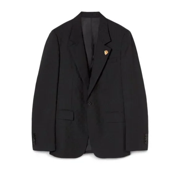 Gucci Men Single-Breasted Jacket With 