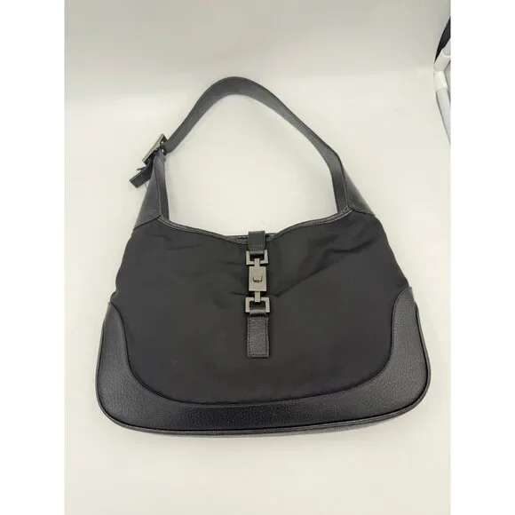 Gucci GUCCI JACKIE Leather and Canvas Handbag