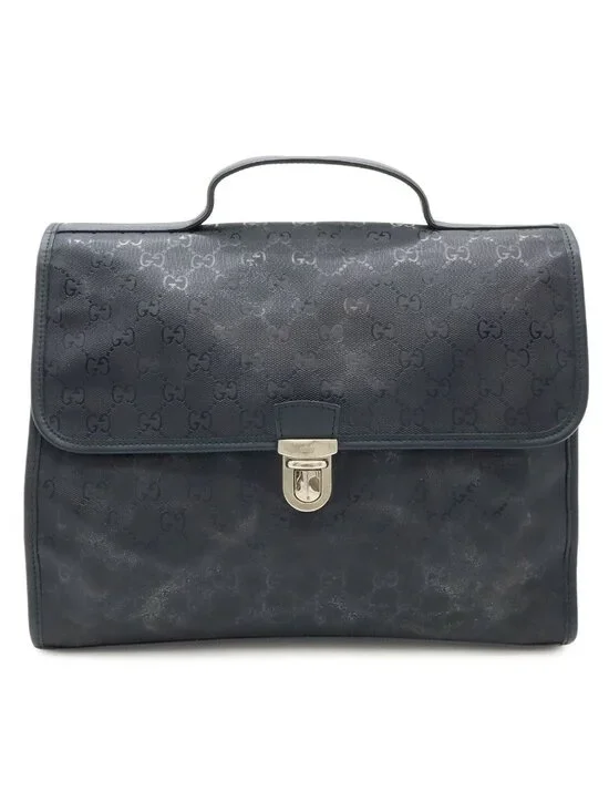 Gucci Children's Kids GG Supreme Backpack School Leather Navy Red Silver