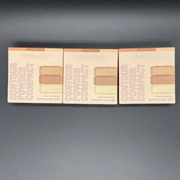 Makeup Revolution Compact Deep Powder Contour Palette for Face Contouring FAIR