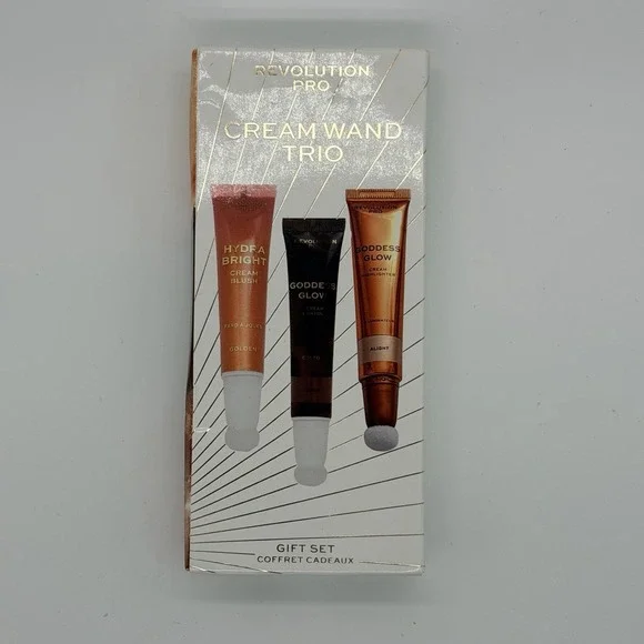Revolution Pro Cream Face Wand Trio gift set contour, blush, and highlighter