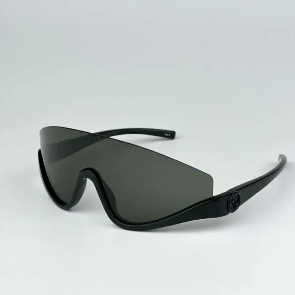 NEW Gucci GG1650S 001 Black Grey Unisex Shield Mask Sunglasses GG 1650S