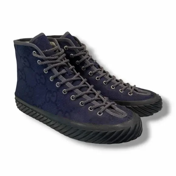 Gucci GG Maxi High-Top Sneaker ‘Navy’ | Size 10G(11US)