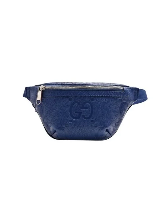 Gucci Jumbo GG Piuma Calfskin Belt Bag Navy 90cm 658582