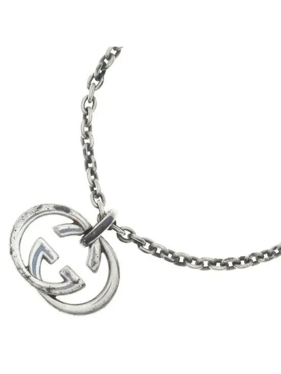 Gucci Interlocking Pendant Silver
