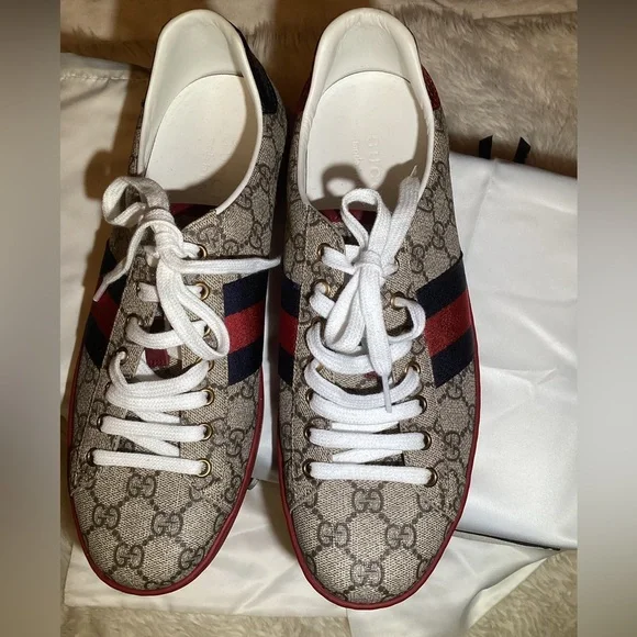 Gucci lace up sneakers size 9.5