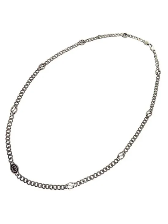 Gucci Interlocking 925 Necklace 925 Sterling Silver