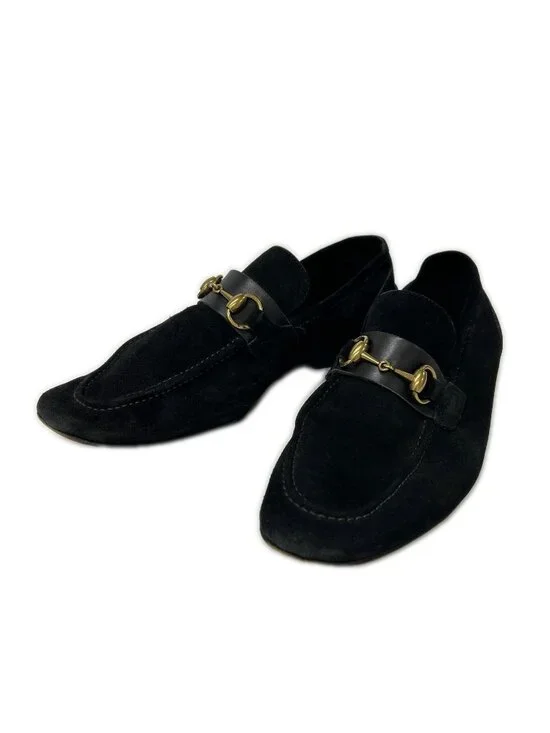 Gucci Suede Horsebit Loafers