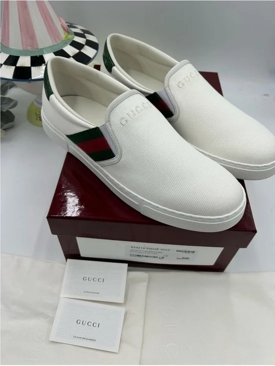 Men’s Gucci ace slip on sneaker size 12 fits 13 US made in Italy