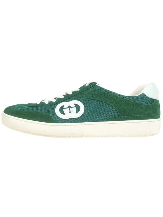 Gucci Interlocking Low Cut Sneakers Green