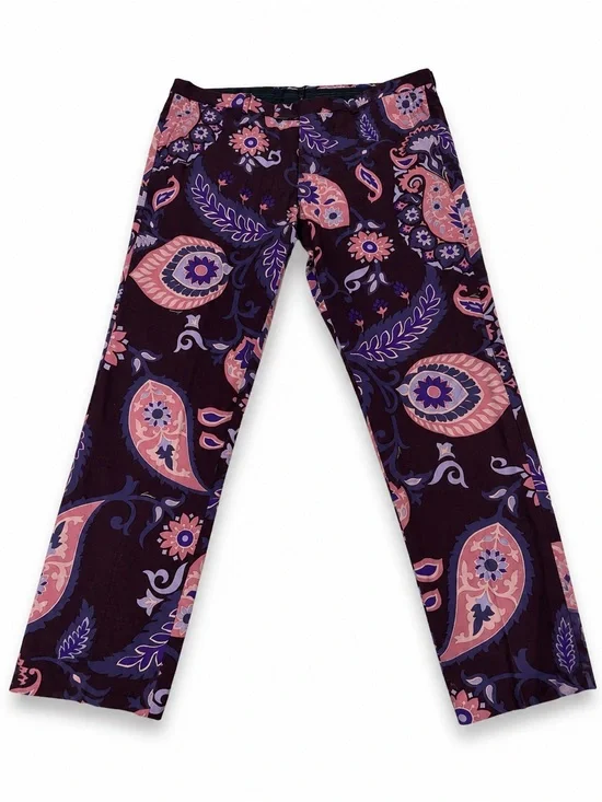 Gucci Paisley Cotton Trousers Men’s Size 54R (40x30) Made in Switzerland
