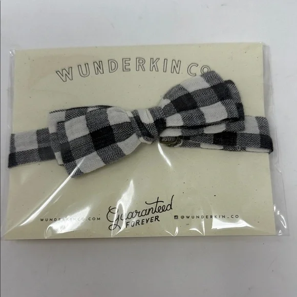 Wunderking Co Black and White Checkered Bow Tie