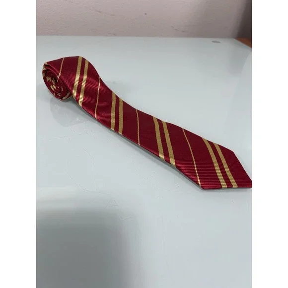 Harry Potter Gryffindor Tie‎ Silk Red Gold Striped Dark Academia Cosplay