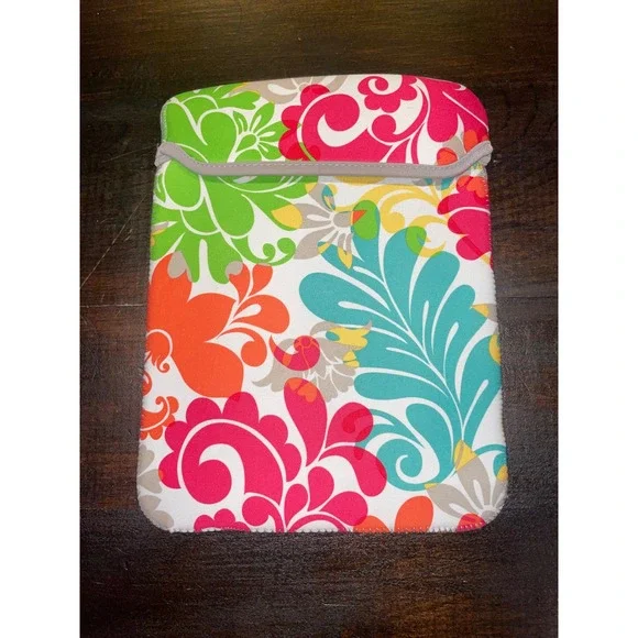 Thirty One Floral‎ Sleeve Tablet iPad Kindle Cover Pouch Case Bright Colors