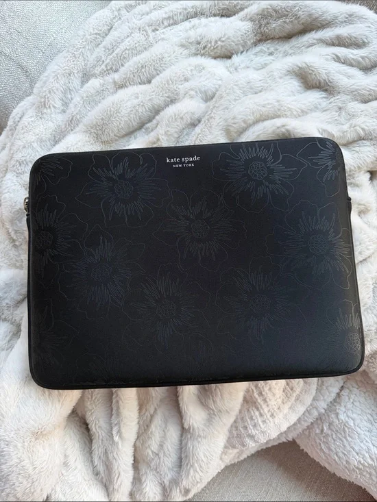 kate spade Black Floral Embossed Tablet/Computer Sleeve