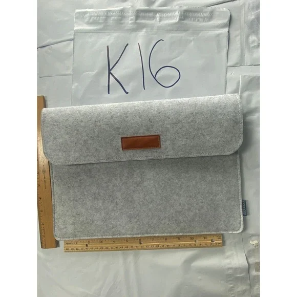 Light Gray Felt Laptop Sleeve Case Pouch Cover Slim Fit‎