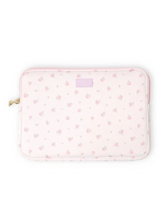 LoveShackFancy x Target Yoobi Pink Strawberry Macaroon Floral Tablet Sleeve