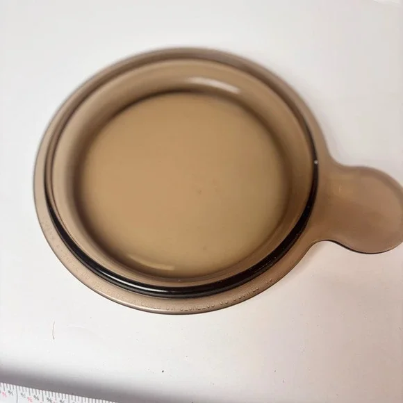 Vintage Pyrex Visions Amber Glass Lid Replacement P-240-C 5.5‎ Inch Brown Cover