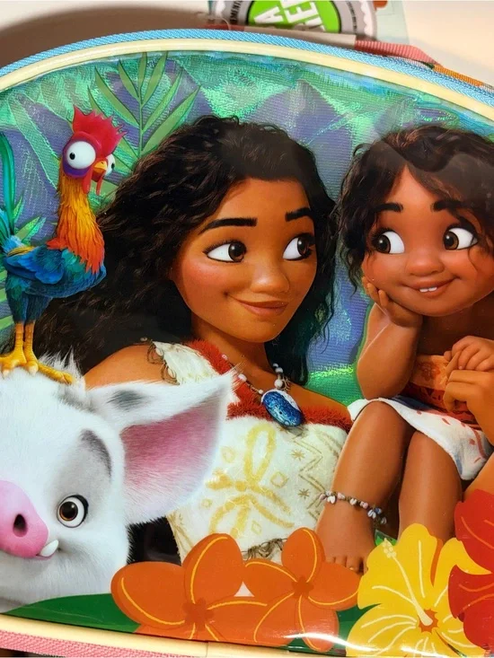 Disney Moana Kids Lunch Bag - Blue, Green, Orange, Yellow, Pink