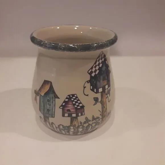 Home & Garden Party LTD Stoneware Bird House Jar 6