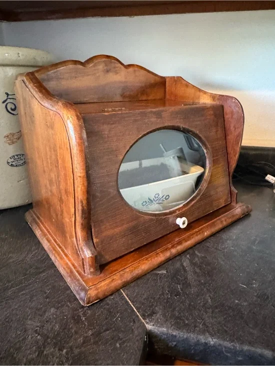 Vintage Wooden Bread Box
