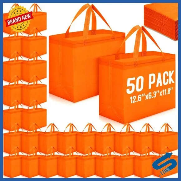 Large Reusable Grocery Tote Bags Foldable Portable Non Woven Shopping Bags