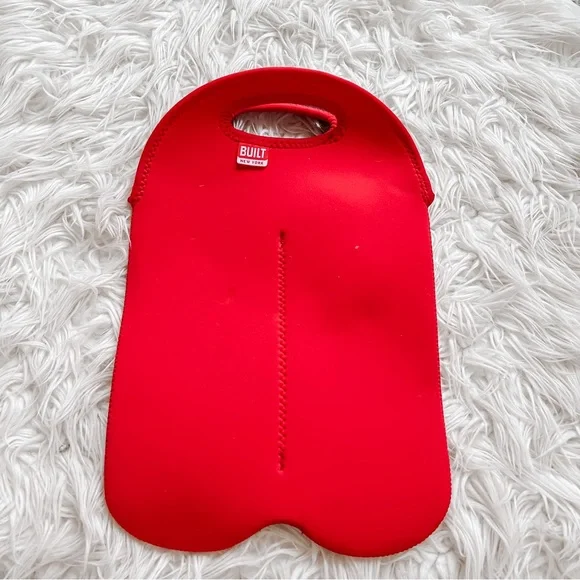 BUILT NY | Red Neoprene 2 Bottle Wine Tote Insulated Carrier