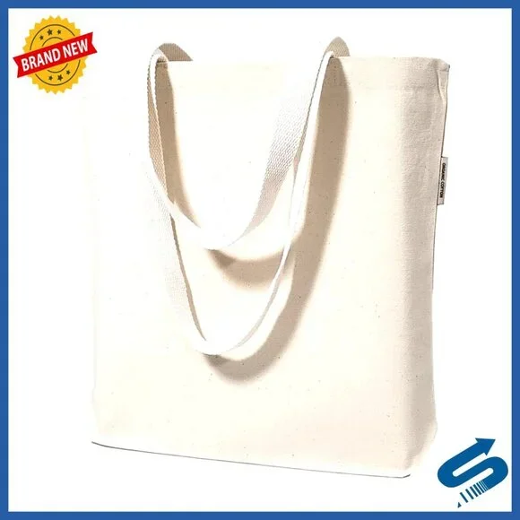 Natural Canvas Tote Bag Bulk Wholesale Plain Organic DIY Craft Decorating
