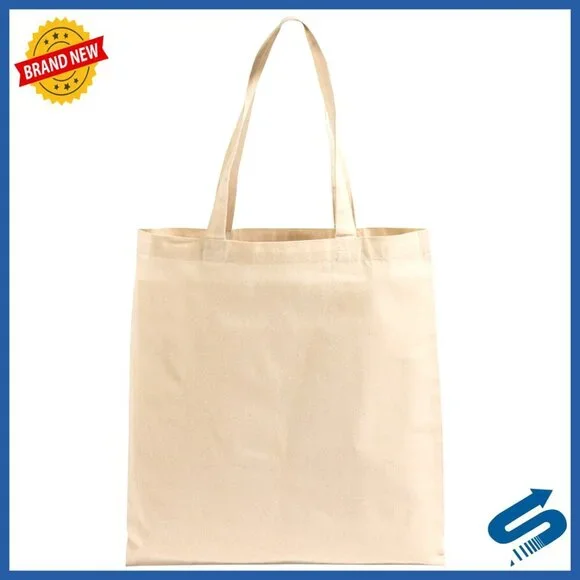Natural Cotton Canvas Tote Bags Set of 25 Bulk Craft Supply Eco Friendly