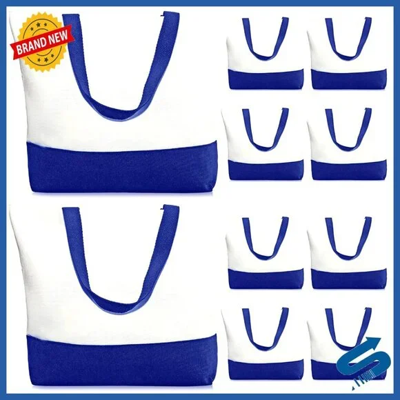 Large Canvas Tote Bags Reusable Grocery Shopping Beach Travel DIY Blank