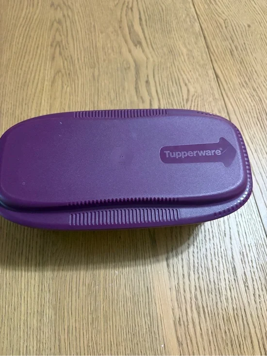 Tupperware Purple steamer and spaghetti Container