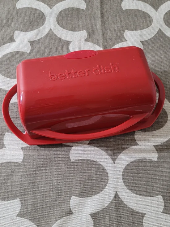 Red Better Dish Brand Butter Cover