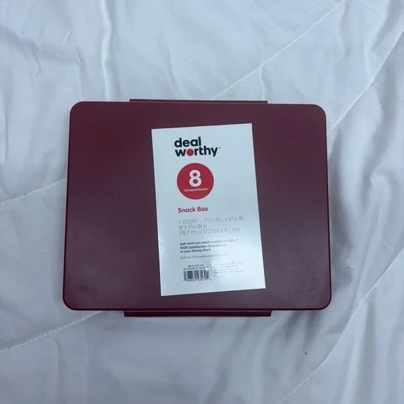 New Target DealWorthy Snack Box with 8 compartments - Red - lunch or snack box