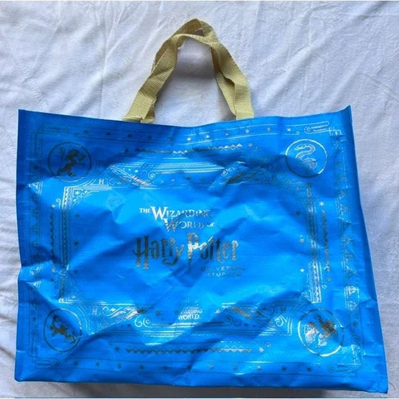 Universal Studios Harry Potter Wizarding World Blue Reusable Tote Bag Large