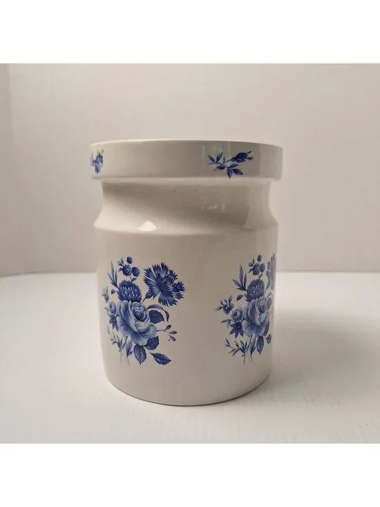 PORTMEIRION POTTERY ENGLAND BLUE HOLLAND RARE SUSAN WILLIAMS ELLIS CANISTER