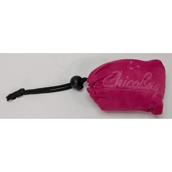 ChicoBag Reusable Shopping Bag Unisex OS Pink Excellent Foldable Travel Tote
