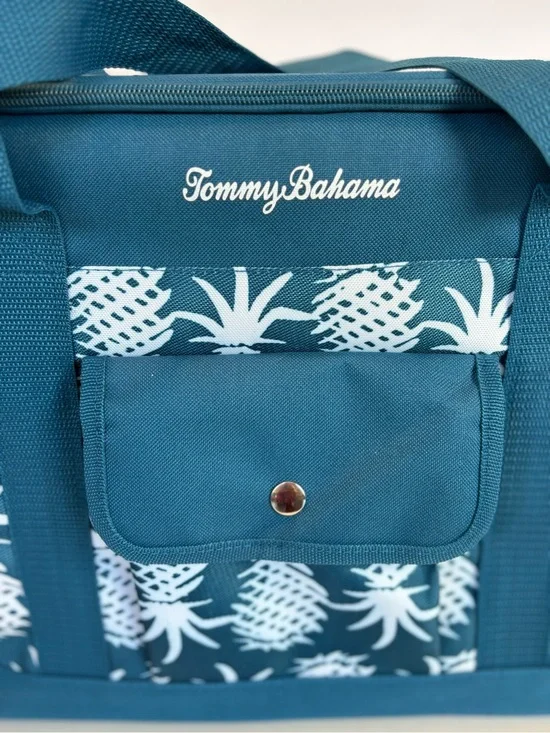 Tommy Bahama Large Insulated Cooler Tote Teal Pineapple Beach Picnic Bag