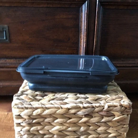 Madesmart black collapsible lunch container