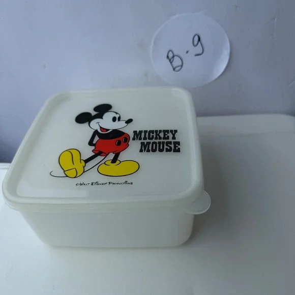 Vintage Lustroware Mickey Mouse Food Storage Container Walt Disney Productions