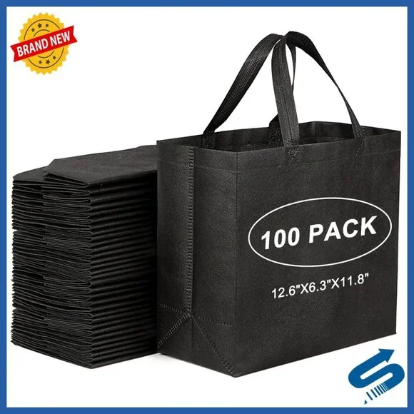 Reusable Tote Bags Bulk Pack Foldable Eco-Friendly Storage Shopping