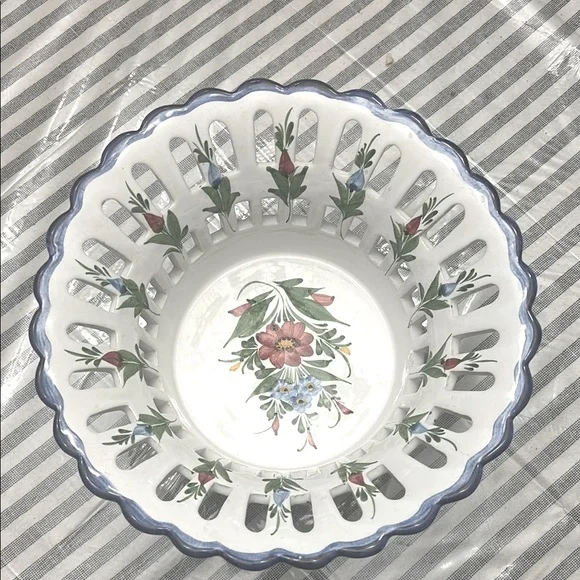 Vintage Portuguese RETICULATED BASKET