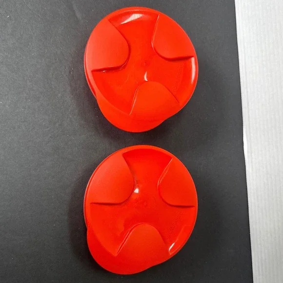 Tupperware 240ml Small Orange Snack Cups with Lids Set of 2  5422A-2