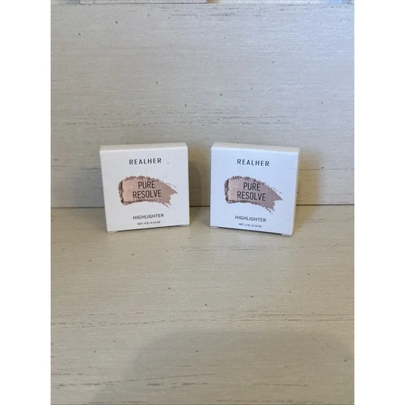 2 Bundle REALHER Pure Resolve Highlighter 4 Grams /. 0.14 Oz NEW IN BOX