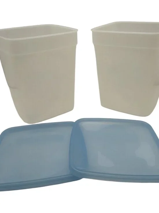 Plastic Freezer Food Storage Containers‎ w/Lids 24 oz. Set of 2 EUC