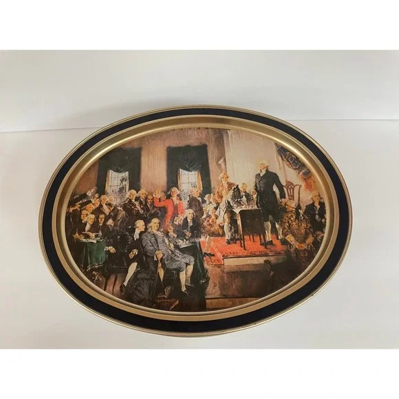 1987 Sunshine Biscuits Limited Edition Tin Signing of Constitution Americana‎